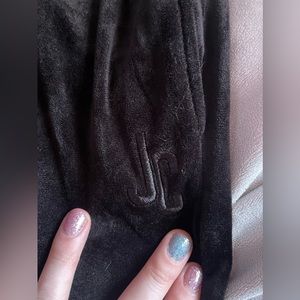 Black velour Juicy Couture pants XL